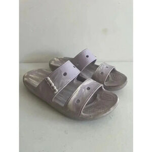 Unisex Crocs‎ Sandals Slides Birkenstock Style Purple Size M8/W10 GUC!